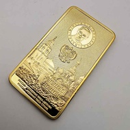 ชุดสะสมเหรียญเหรียญตราที่ระลึกบาร์ทองทองแท่งปูตินประธานาธิบดีรัสเซีย