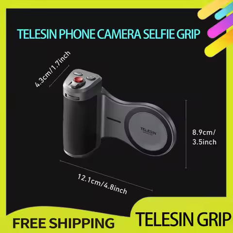 TELESIN Phone Camera Selfie Grip Bluetooth Remote Control Adapter Grip Handle Holder vlog Selfie Acc