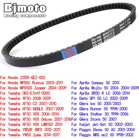 Drive Belt For Honda 23100-GEZ-003 NPS 50 Ruckus 50S Zoomer For Yamaha 3B3-E7641-0000 XF 50 C3 GIGGL