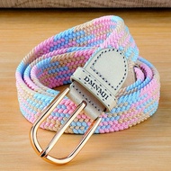 All-matching jeans belt for women without perforated canvas belt for women knitted elastic elastic s