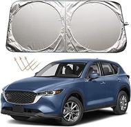 XHRING Windshield Sun Shade for Mazda CX5/CX-5 2013-2023 CX3/CX-3 2016-2023 CX30/CX-30 2020-2023 Mazda 3 6 2004-2023 Accessories, Car Front Window Sunshade Sun Visor Shield for Mazda 2 2011-2023