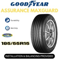 [INSTALLATION PROVIDED] 185/55 R15 GOODYEAR ASSURANCE MAXGUARD for Myvi, Alza, Saga BLM, Persona, Mazda 2, Ford Fiesta