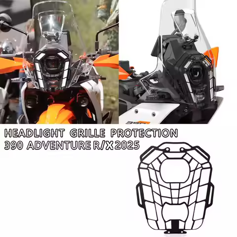For KTM 390 Adventure R 390 ADV R 2025 Motorcycle Headlight Guard Protector Cover Light Protection G