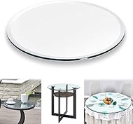 Round Tempered Glass Top For Outdoor Patio Table - Tops ? 14in/20in/30in/40in Clear Plate Easy To Ma
