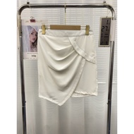 New Style Fashion h7012 All-Match High Waist Slimmer Look Irregular Anti-glare A-Line Skirt