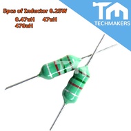 5pcs of Axial Inductor 5% 0.25W Resistor 0.47uH/ 47uH/ 470uH Techmakers