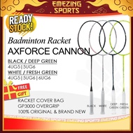 (READY STOCK) AXFORCE CANNON BADMINTON RACKET UNSTRUNG (FREE GRIP + COVER BAG) 4U 5U 6U 雷霆 小钢炮