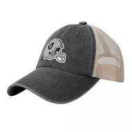 NFL Oakland Raiders Adjustable Cowboy Mesh Baseball Cap for Outdoor Sports - Quick-Dry and Sun Prote