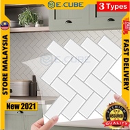 3D Herringbone Tile Sticker Kitchen Bathroom Wall Tile Sticker Self-Adhesive Backsplash clever mosaics 12X12 Inch 30X30c