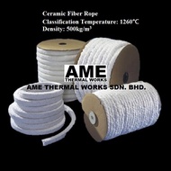 Ceramic Fiber Rope 1260 Degree Celsius Diameter 25mm
