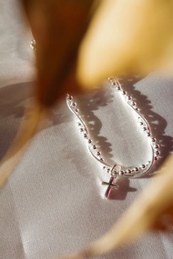 純銀旋轉十字架項鍊