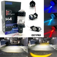Epic Racing Headlight EX7 PRO Blue Lens H4 Projector With DEVIL Eye Plus Full Aluminum Cooling Fan