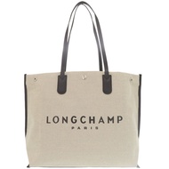Longchamp 米色帆布手提包 0442 [二手] 狀況極佳