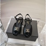 [New Style Release] Chanel 25P Hot SaleSpring Summer New Style Chanel Square Toe Flat Heel Sandals C