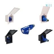 Will 16A Flush Inlet Socket for RV Motorhome Waterproof Plug Socket Power Outlet Automotive Power Ou