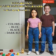 NEW KIDS GARTERIZED DENIM PANT FOR 3-14 YRS. OLD -UNISEX PANT