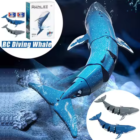 Rc Water Spray Dive Whale Remote Control Whale Shark Toys Remote Wireless Control Spray Water Column