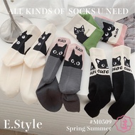 👸🏻E. Style [Ready Stock-Next Day Delivery] M0509 Cat Middle Tube Socks Middle Tube Socks Women's Soc