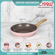 Cypruz Pink Ceramic Fry Pan - Non-Stick Ceramic Frying Pan