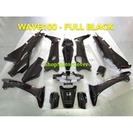 HONDA WAVE 100 COVER SET FULL SET BLACK HLD ORIGINAL