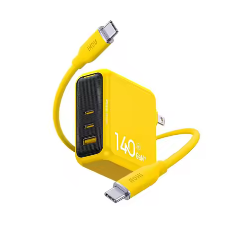 AOHI Magcube Pro 140W GaN Charger PD3.1 3-Port USB C Charger For Macbook Pro Laptop Fast Charger For