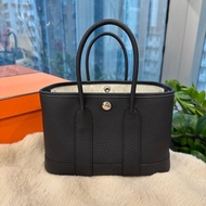 HERMES mini garden party黑银 stamp w