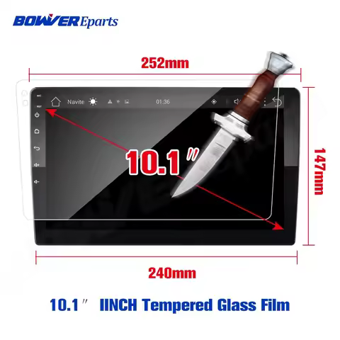 9 10.1 INCH Tempered Glass Protective Film For TEYES CC2 CC2L Spro 2 DIN GPS Car Radio Multimedia Pl
