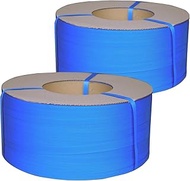 Holiaki WPB15h-2500-B Wrap-In PP Band, 0.6 inches (15.5 mm) x 656 ft (2,500 m) Roll, Blue, Pack of 2