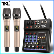 COD TKL Audio Console Karaoke DJ KTV Mixer 4 Channel with 2 Microphone TKR2 / mik karoke suara jerni