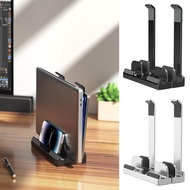 Laptop Stand Vertical Height Adjustable Laptop Rack Space-Saving Stable Scratchproof Laptop Storage for Mobile Phones Laptops Tablets physical