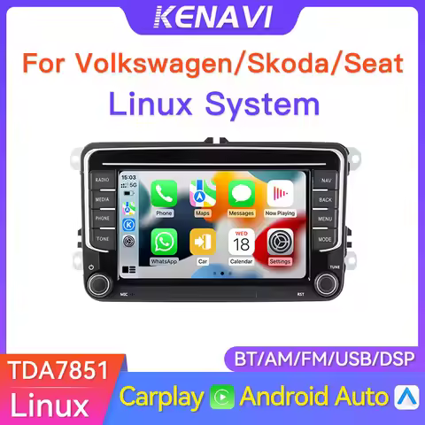 7" Car Radio For VW Volkswagen Passat B6 B7 Golf 5 6 Polo Seat Jetta Skoda AM FM BT Carplay Android 