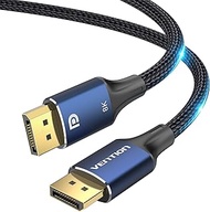 VENTION 8K DisplayPort Cable 1.4 6.6FT, Display Port Cable 144hz Ultra High Speed 32.4Gbps, 8K@60Hz 4K@144Hz 2K@165Hz HDR HBR3 DP Monitor Cable for Laptop PC TV Gaming Monitor