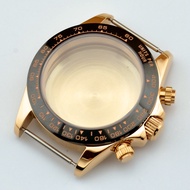 NEITON 40 มม.กระจกแซฟไฟร์ควอตซ์กรณีสแตนเลสสตีล Fit VK63 Quart Movement Steel Watchband Series