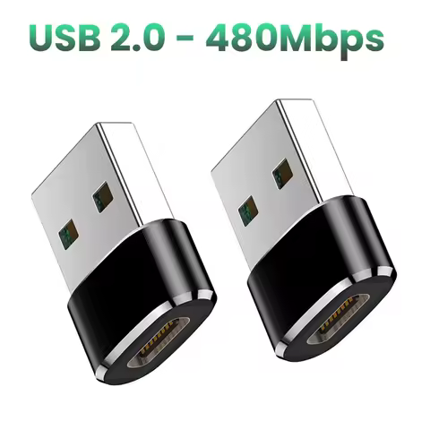 USB C Adapter Aluminum Alloy Shell USB 2.0 Male to USB 3.1 Type C Female Type-C Adapter for Laptop S