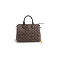 Louis Vuitton lv 棕棋盤格 speedy25 晶片 手提包