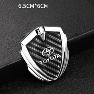 Toyota โลหะ3D สติกเกอร์รถและโลโก้รถตกแต่งผลิตภัณฑ์การปรับเปลี่ยนการระเบิดสำหรับ Toyota Camry Chr Corolla Rav4 Yaris Prius Vios