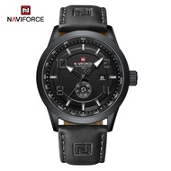 NAVIFORCE Watch for Men Fashion Casual Sports Wristwatch Double Calendar Leather Strap Watches Original Shock Resistant Waterproof Watch NF9229