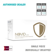 Novid N95 / FFP2 NR 5-Ply Disposable Surgical Face Mask Respirator Single Piece 5ply Individually Wr