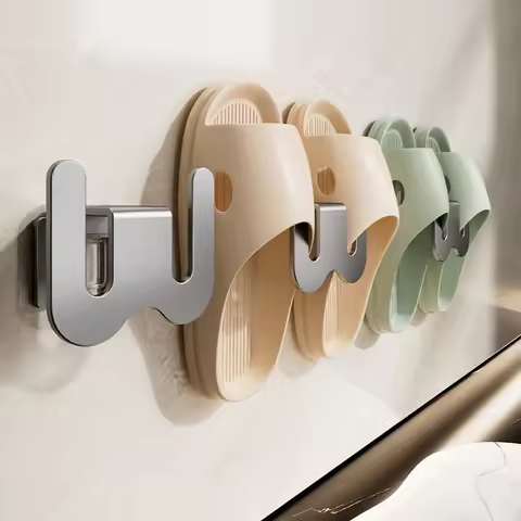No Punching Bedroom Neat Storage Shoe Drying Slippers Rack Bathroom Rack Slipper Hook Toilet Drainag