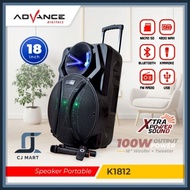 ADVANCE K-1812 Speaker Meeting Portable 18 inch Free 2 MIC Wireless