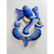 3D Wrought Iron Ganesh Wall Hanging (12x8) inches