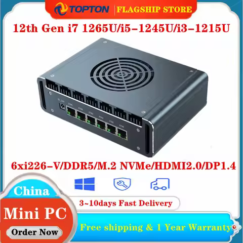 Soft Router Intel i7 13620H 1265U i5 1345U i3 1215U Mini PC 6xi226-V 2.5G 2xDDR5 NVMe Proxmox pfSens