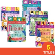 Usborne Questions and Answers 5 Books Lift The Flap Kids Educational Book