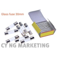 GLASS FUSE 2A30MM 3A30MM 10A30MM 2A /3A/10A ～6mm x 30mm(G FUSE-30mm)