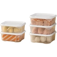 510-Pek PP Bekas Penyimpanan Penyejuk beku Gred Makanan - 350ml650ml1200ml2000ml - Peti Deposit Gelo