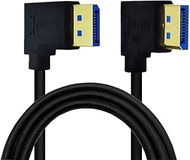 Displayport 1.4 Cable 8K@60Hz, Dafensoy 90 Degree Right Angled Displayport Male to Left Angled Displ