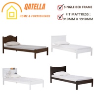 Qatella Wooden Single Bed Frame Katil Single Kayu / Wooden Single Bed Frame/Wooden Bed /Katil Single / Katil Budak
