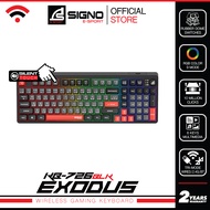 SIGNO E-Sport Wireless Gaming Keyboard EXODUS รุ่น KB-726 (คีย์บอร์ด เกมมิ่ง)