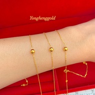 สร้อยข้อมือทอง1กรัม YHGOLD โซ่จี้  ทองคำแท้96.5%ขายได้จำนำได้