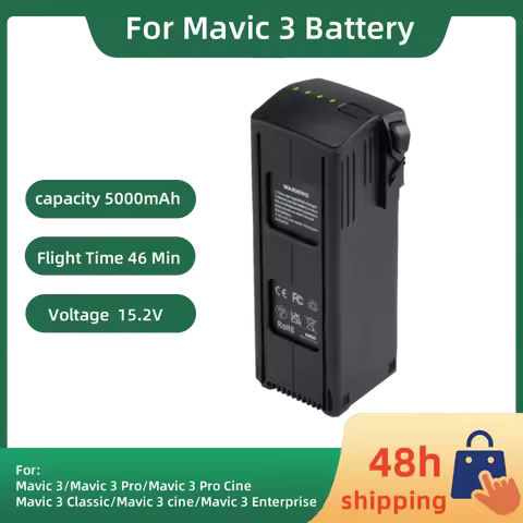For Mavic 3 Battery 5000mAh 15.4V Flight Time 46 Minutes Compatible Mavic 3/3 Pro/Classic Intelligen
